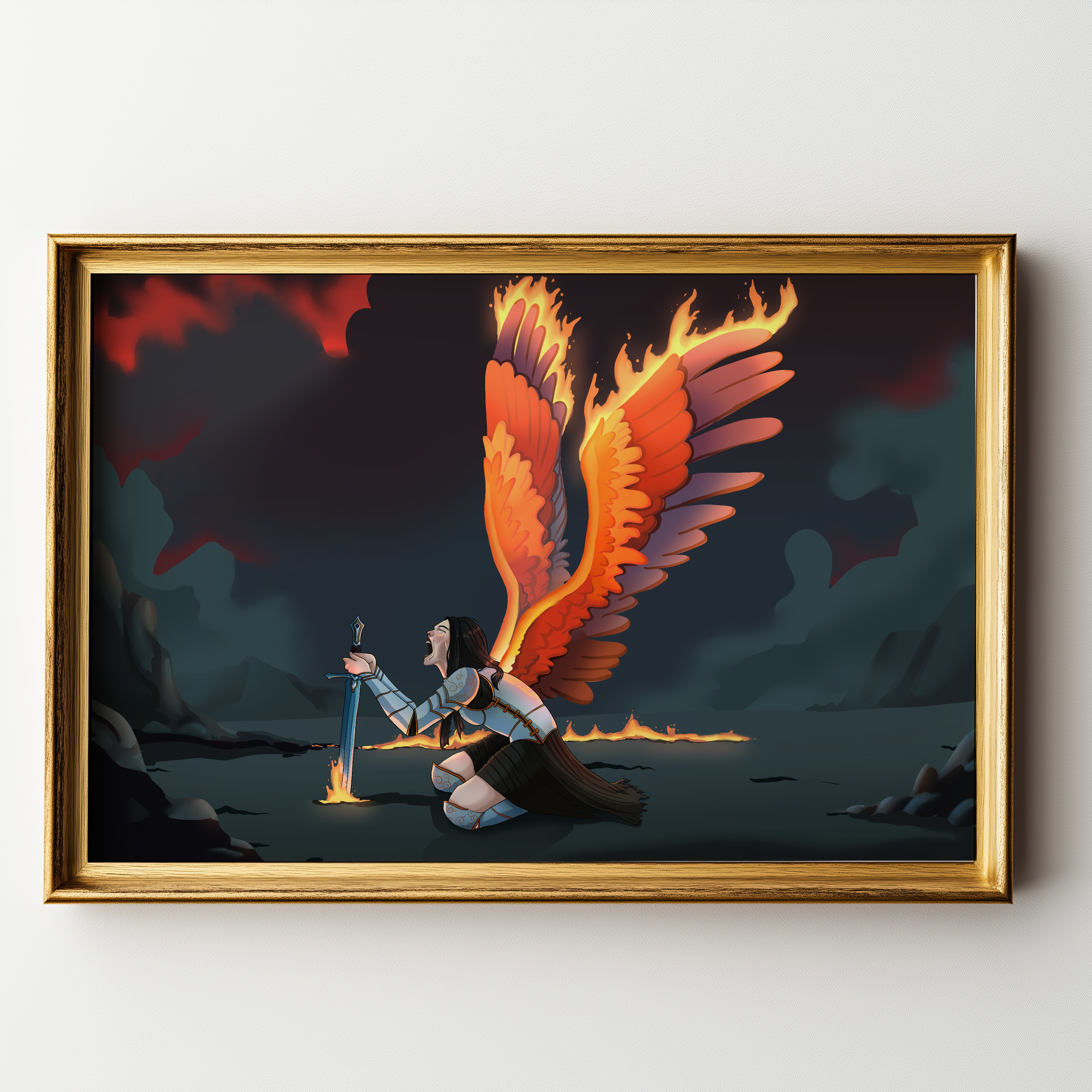 Phoenix Flames Art Print